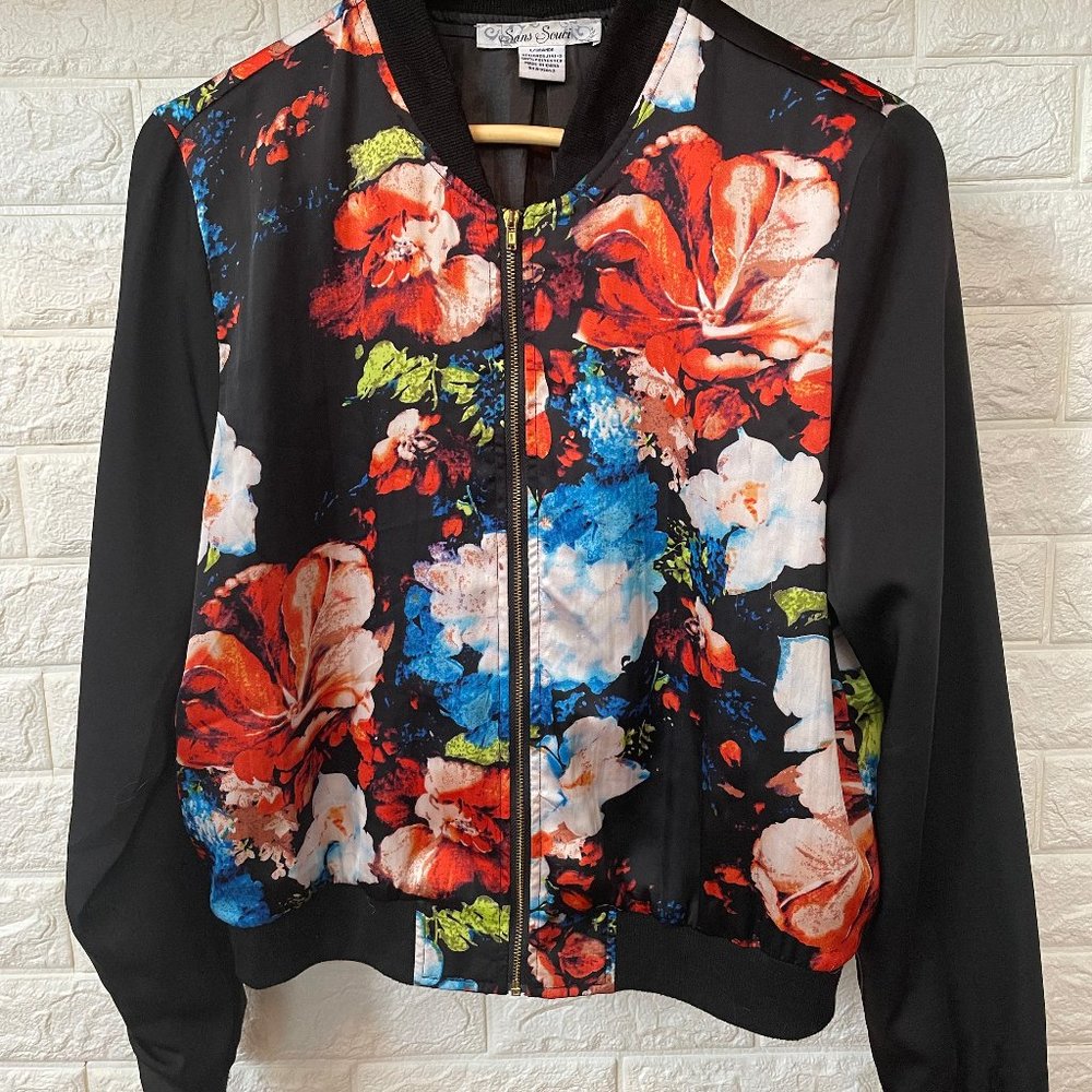 Floral Bomber Jacket